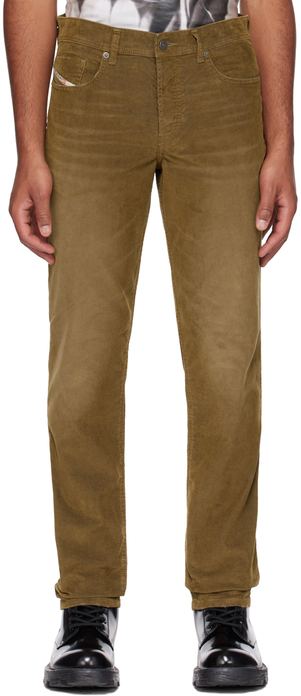 Diesel D-finitive Corduroy Tapered Jeans In Brown