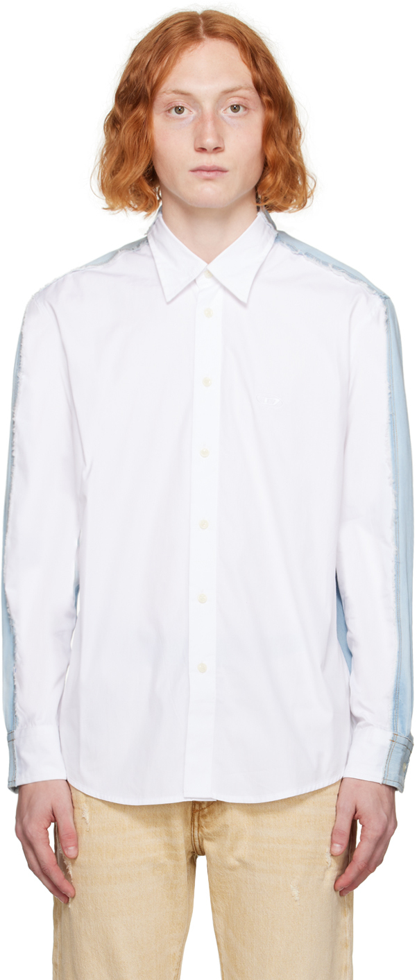Shop Diesel White S-warh Shirt In 100a