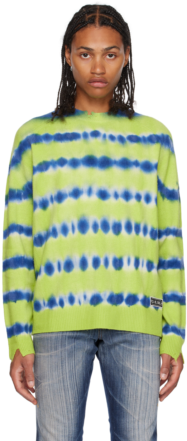 Diesel Blue & Green K-ro Sweater In 5as