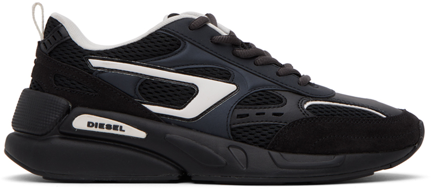 Shop Diesel Black & White S-serendipity Sport Sneakers In H1532