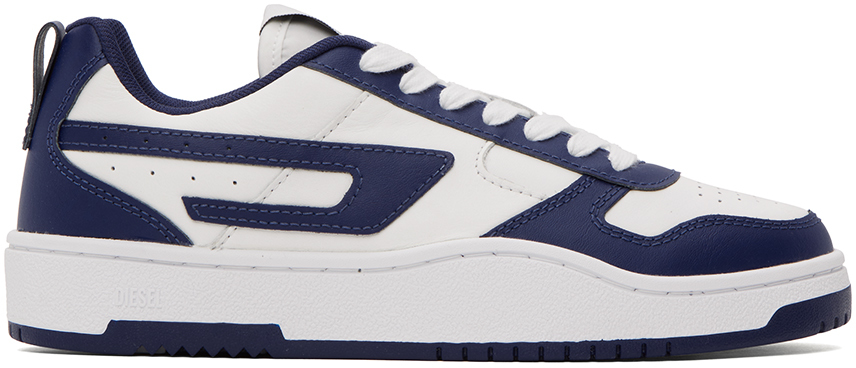 Diesel White & Blue S-ukiyo V2 Low Trainers In H9797
