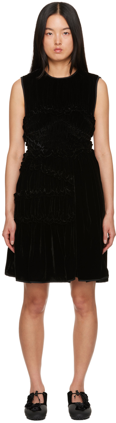 Cecilie Bahnsen: Black Uki Midi Dress | SSENSE