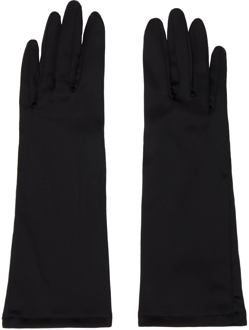 Shop Dolce & Gabbana Black Short Gloves In N0000 Nero