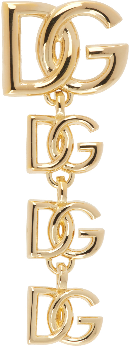 Gold 'DG' Single Earring