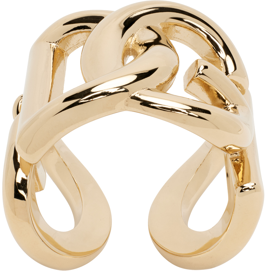 Dolce & Gabbana: Gold Logo Ring | SSENSE Canada