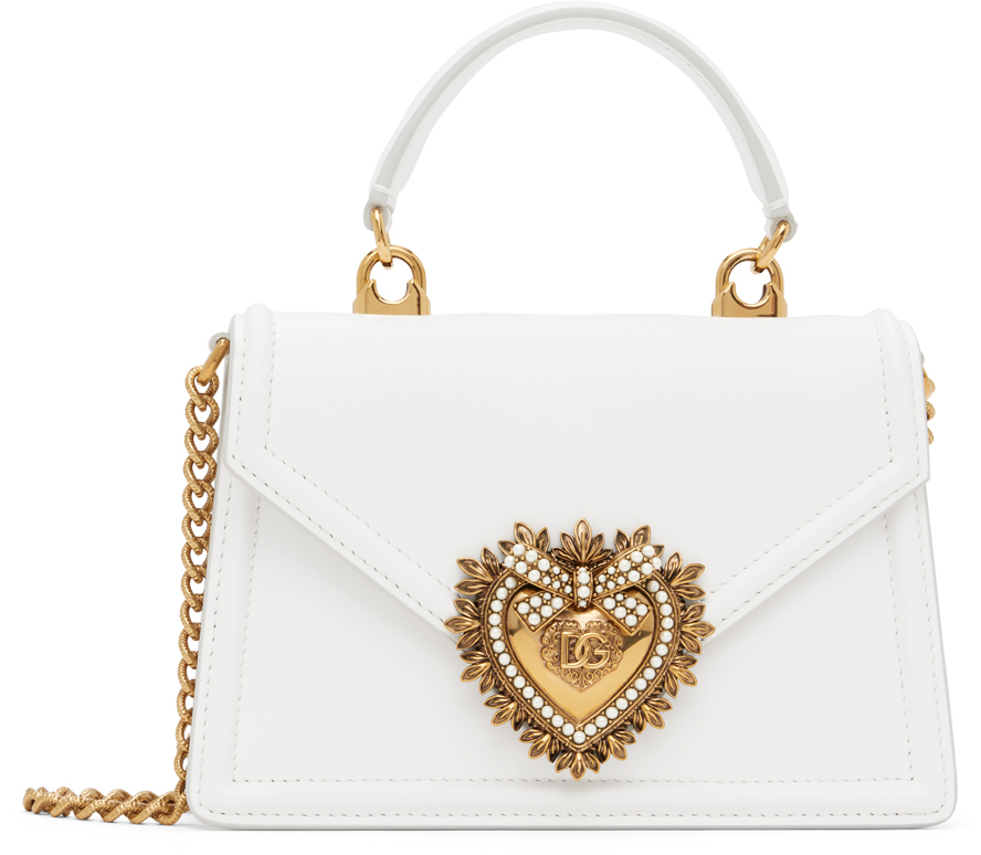 Dolce & Gabbana White Small Devotion Bag