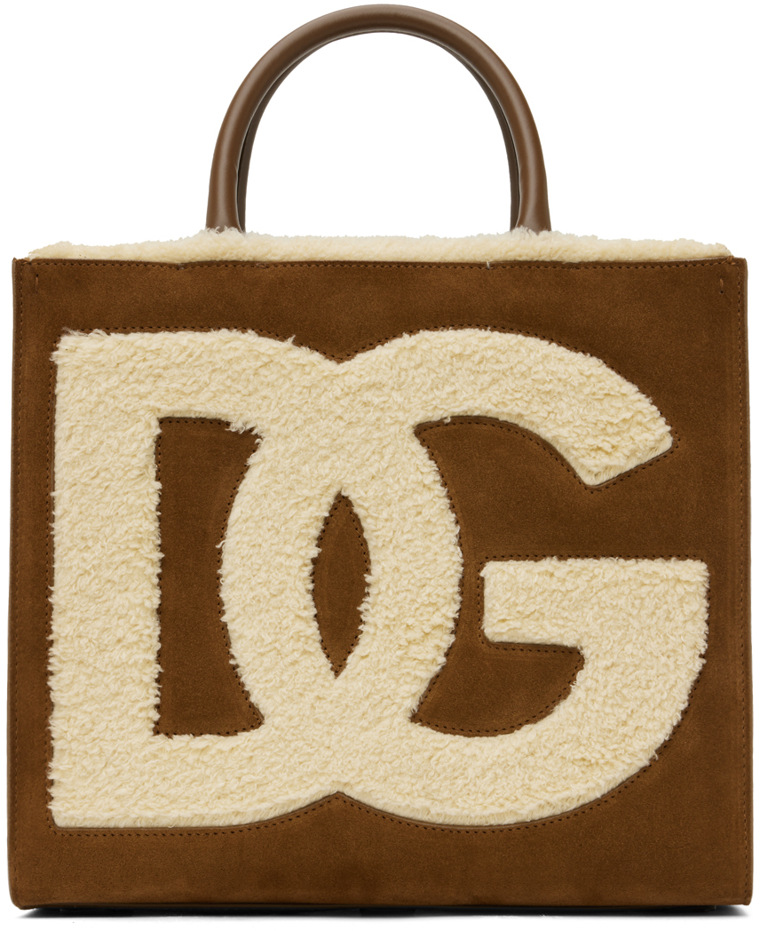 Dolce & Gabbana Brown Small DG Daily Tote