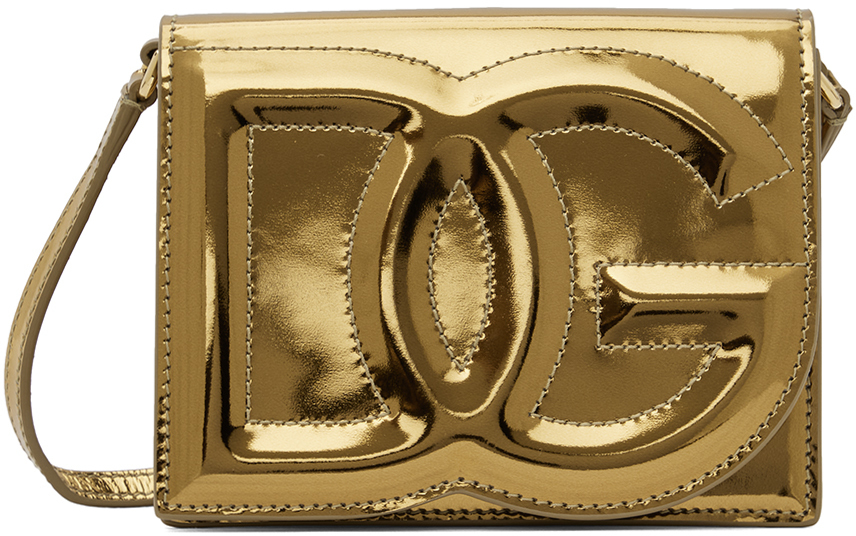 Gold Small DG Logo Bag