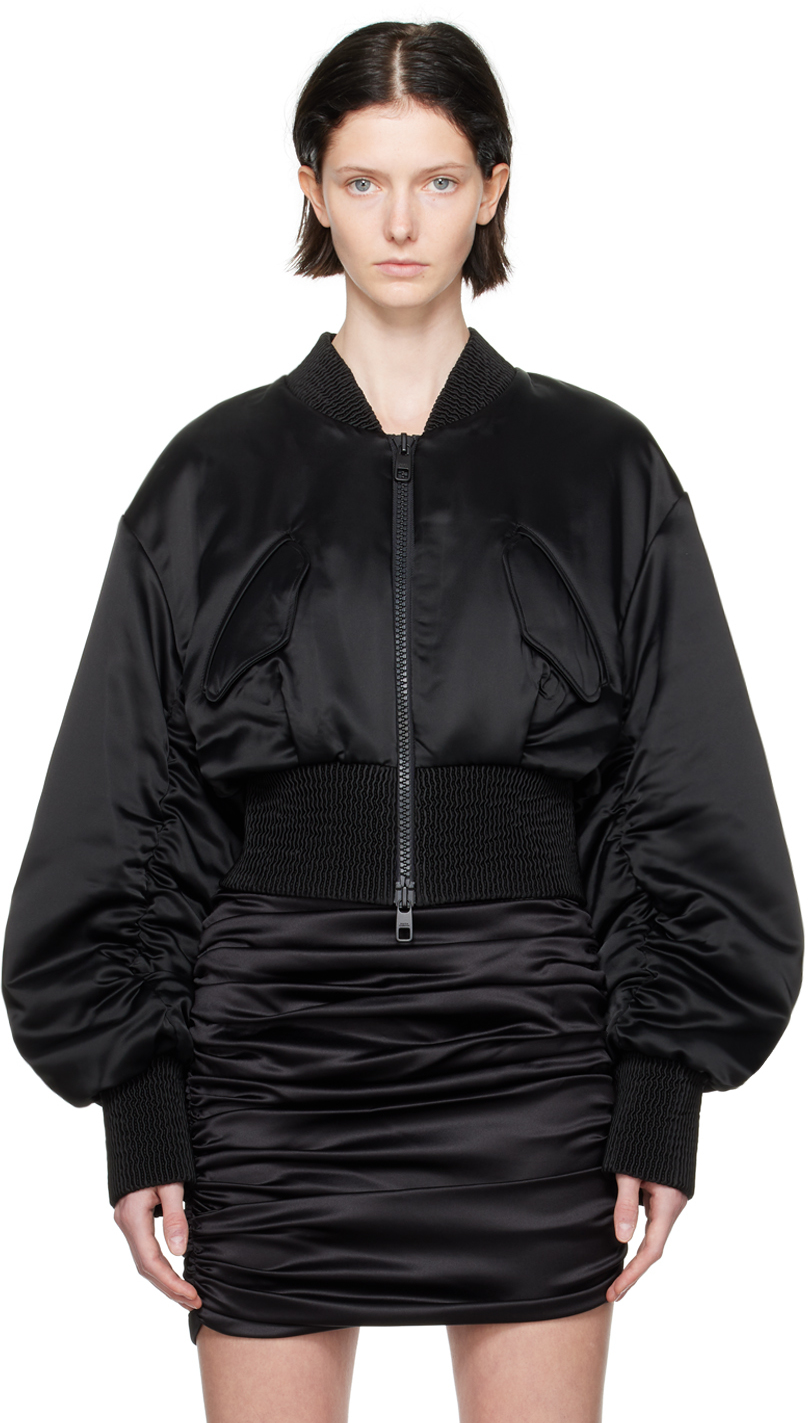 Dolce & Gabbana Black Short Bomber Jacket