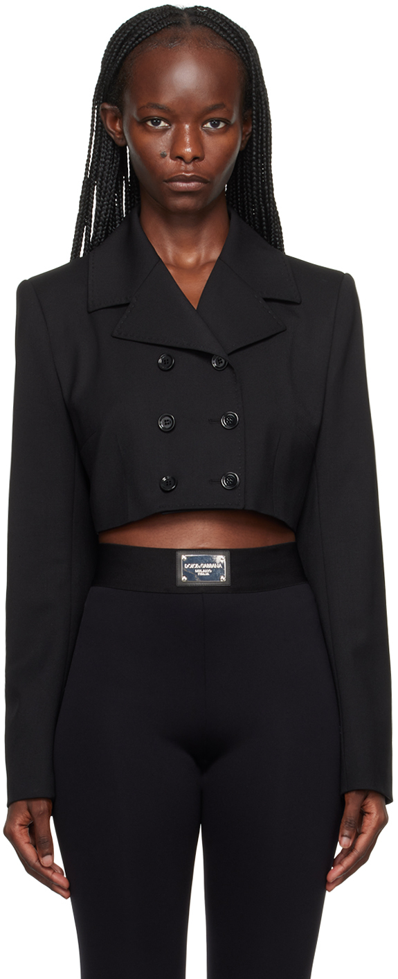 Dolce & Gabbana Black Short Jacket In N0000 Nero