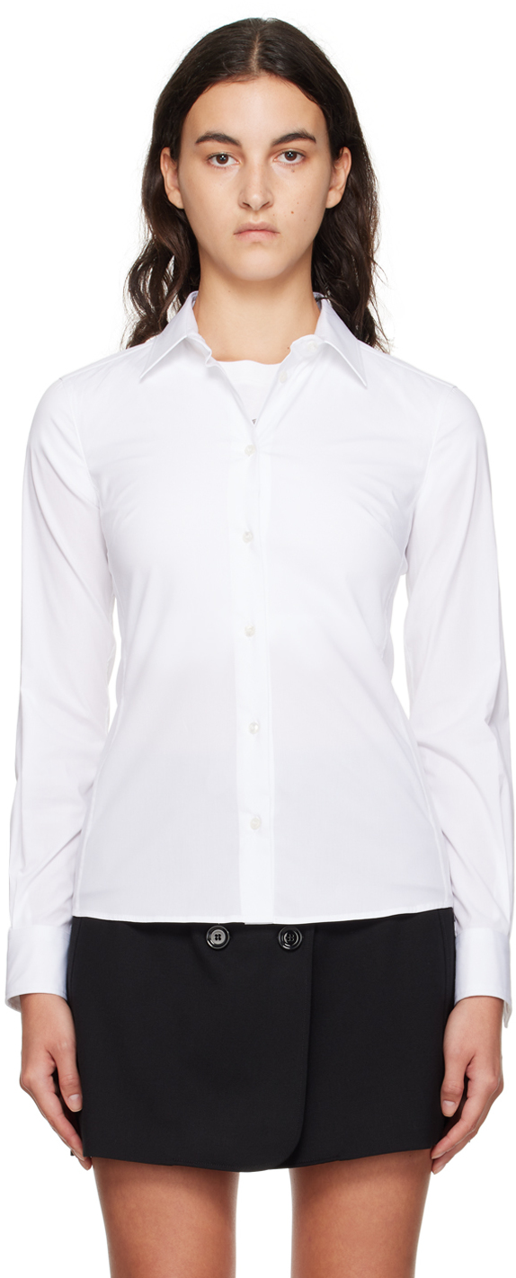Dolce & Gabbana White Spread Collar Shirt In W0800 Optical White