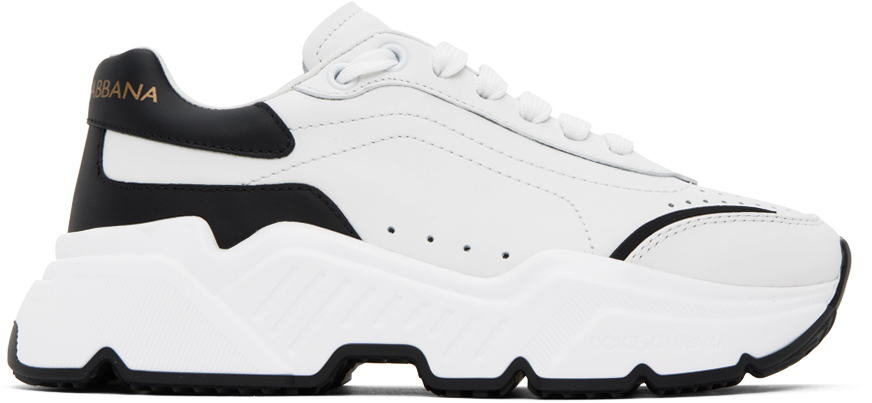 Shop Dolce & Gabbana White & Black Daymaster Sneakers In 89697 Bianco/nero