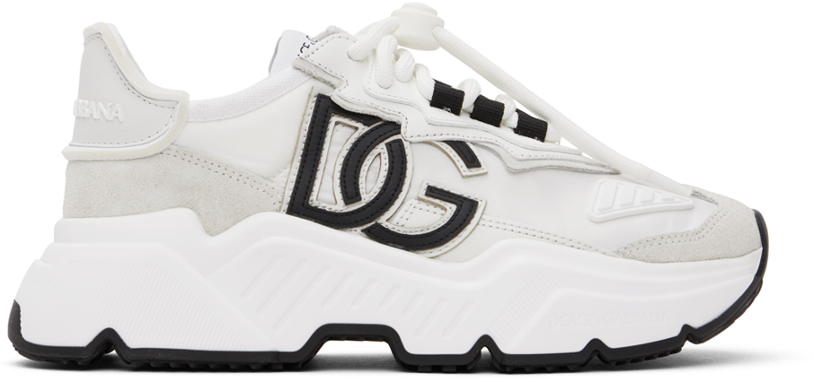 Dolce & Gabbana White Gold Daymaster Low Top Sneakers Shoes main image 1