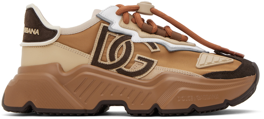 Dolce & Gabbana Brown & Beige Daymaster Sneakers