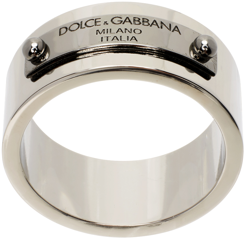 Silver Logo Band Ring
