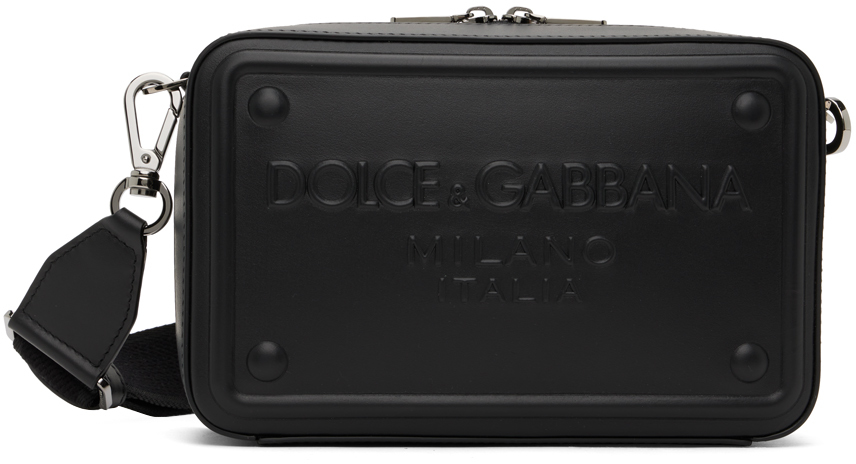 Dolce & Gabbana: Black Raised Logo Bag | SSENSE