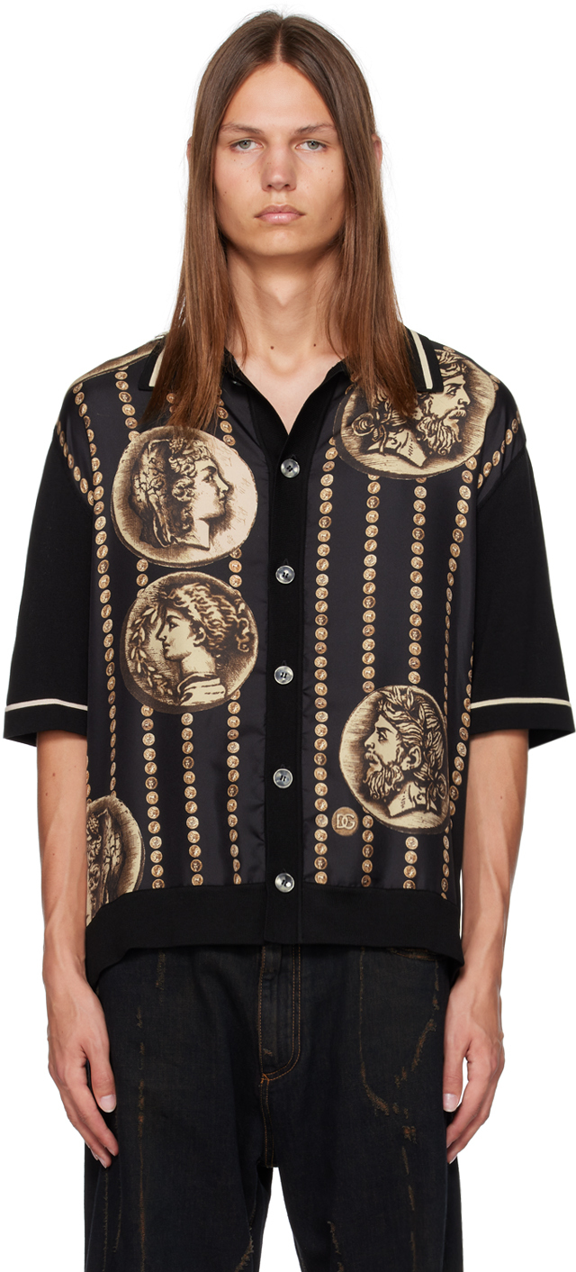 All over logo print silk shirt - Dolce & Gabbana - Men