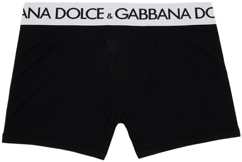 Dolce & Gabbana Black Long-leg Boxers In N0000 Nero
