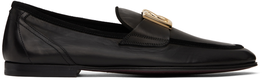 Dolce & Gabbana Black Hardware Loafers In 80999 Nero