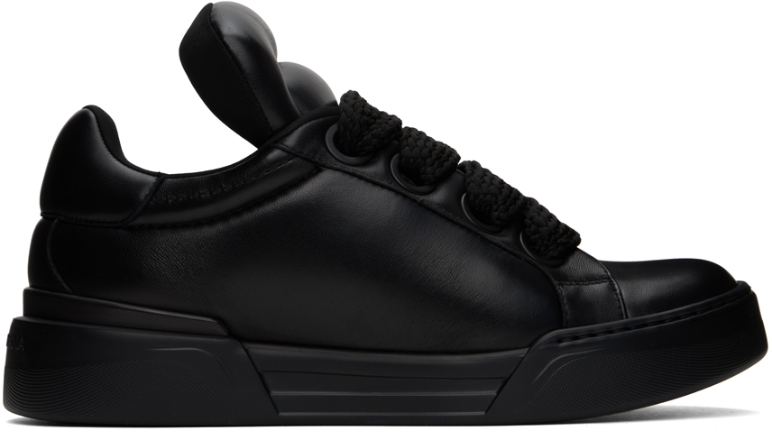 Shop Dolce & Gabbana Black Mega Skate Sneakers In 80999 Nero