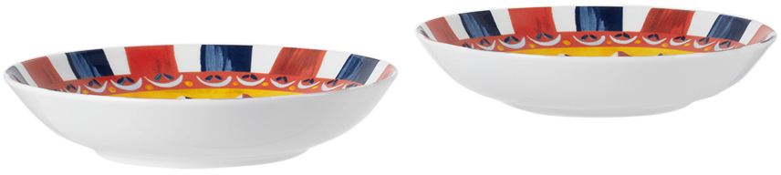 Dolce & Gabbana Multicolor Carretto Soup Bowl Set In Carretto