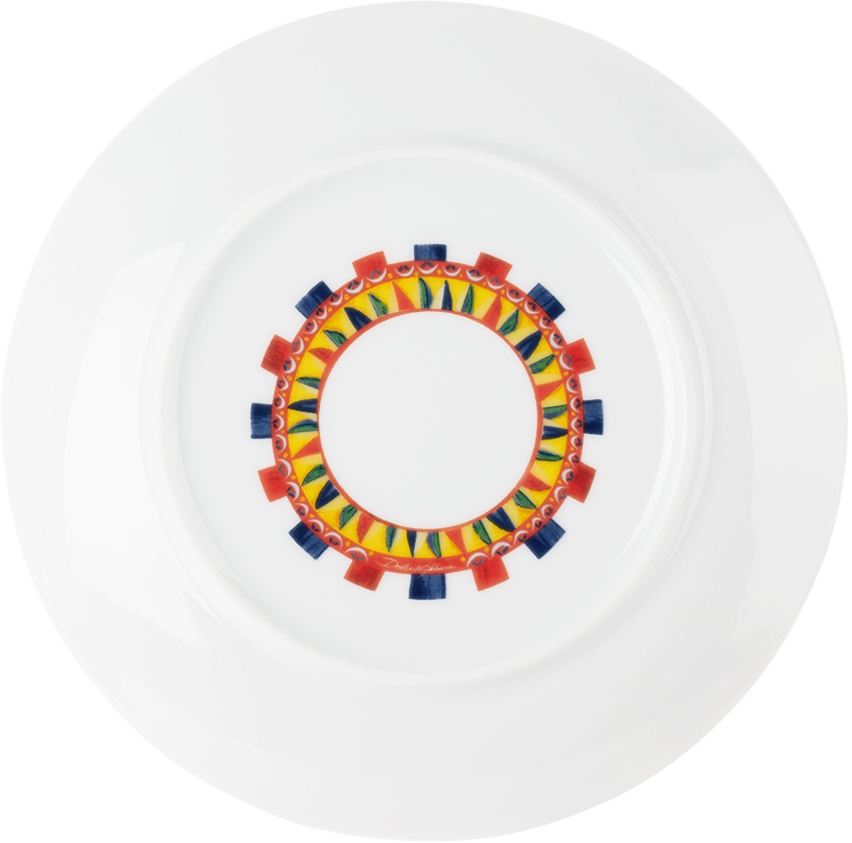Dolce & Gabbana Multicolor Carretto Dessert Plate Set In Carretto