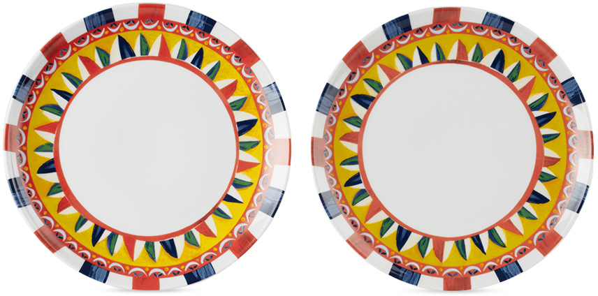 Dolce & Gabbana Multicolor Carretto Dinner Plate Set