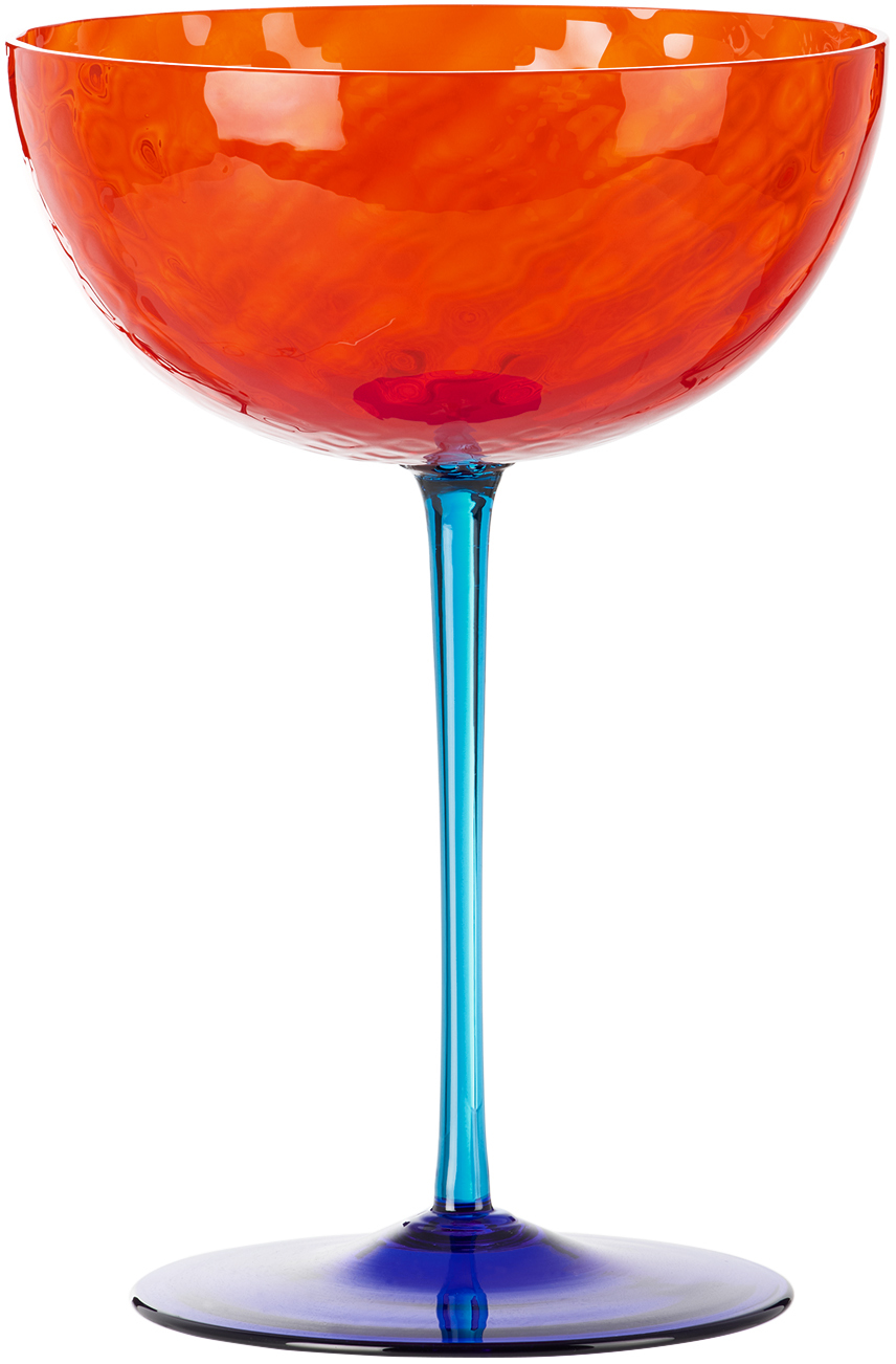 Dolce & Gabbana Orange Carretto Champagne Glass In Orange