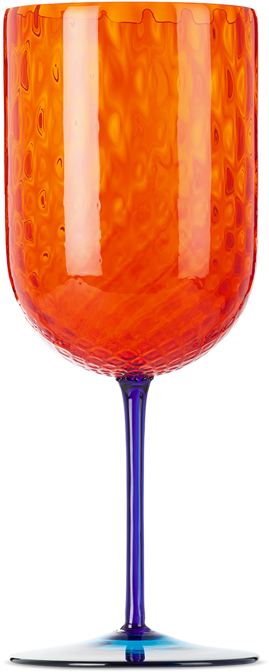 Dolce & Gabbana Orange Carretto Red Wine Glass