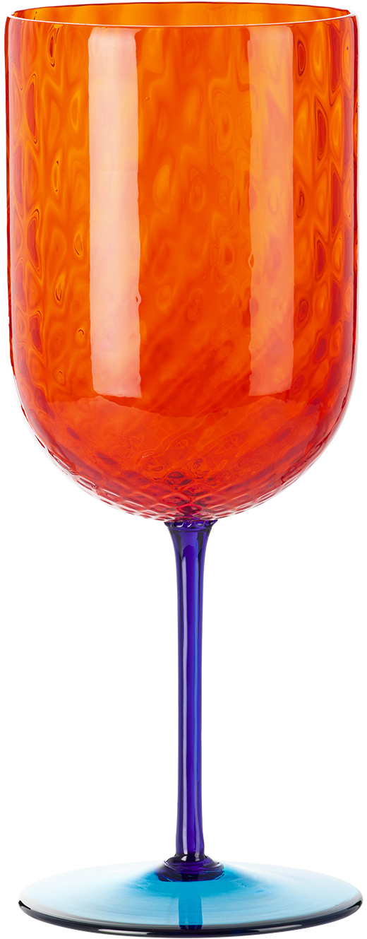 DOLCE & GABBANA ORANGE CARRETTO RED WINE GLASS 