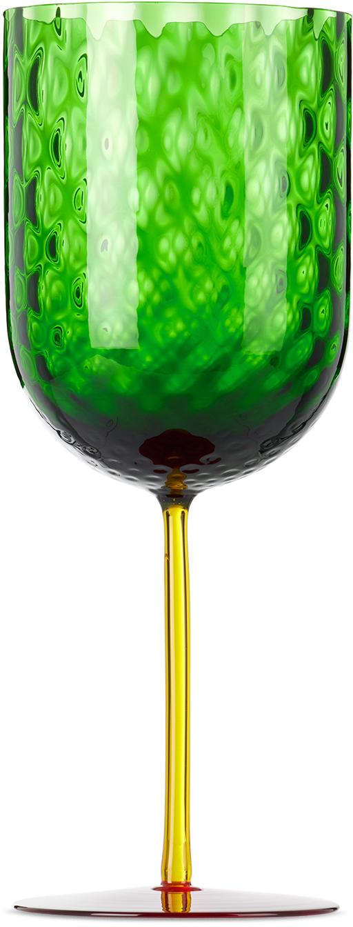 Dolce & Gabbana Green Carretto Red Wine Glass