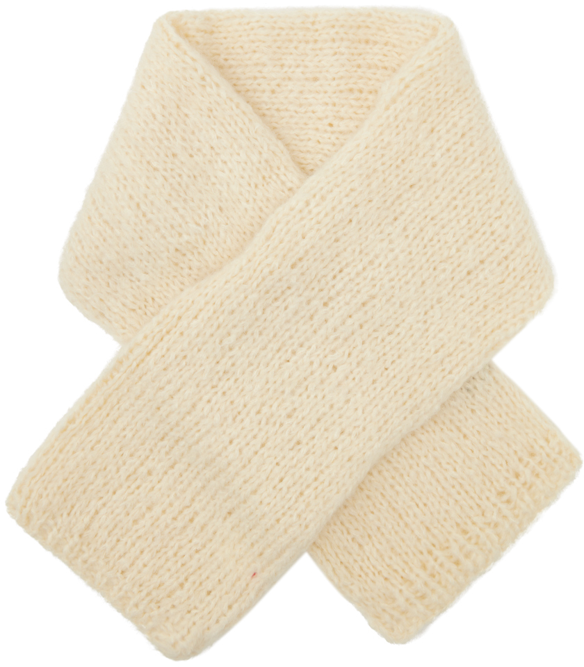 Ivory brushed scarf