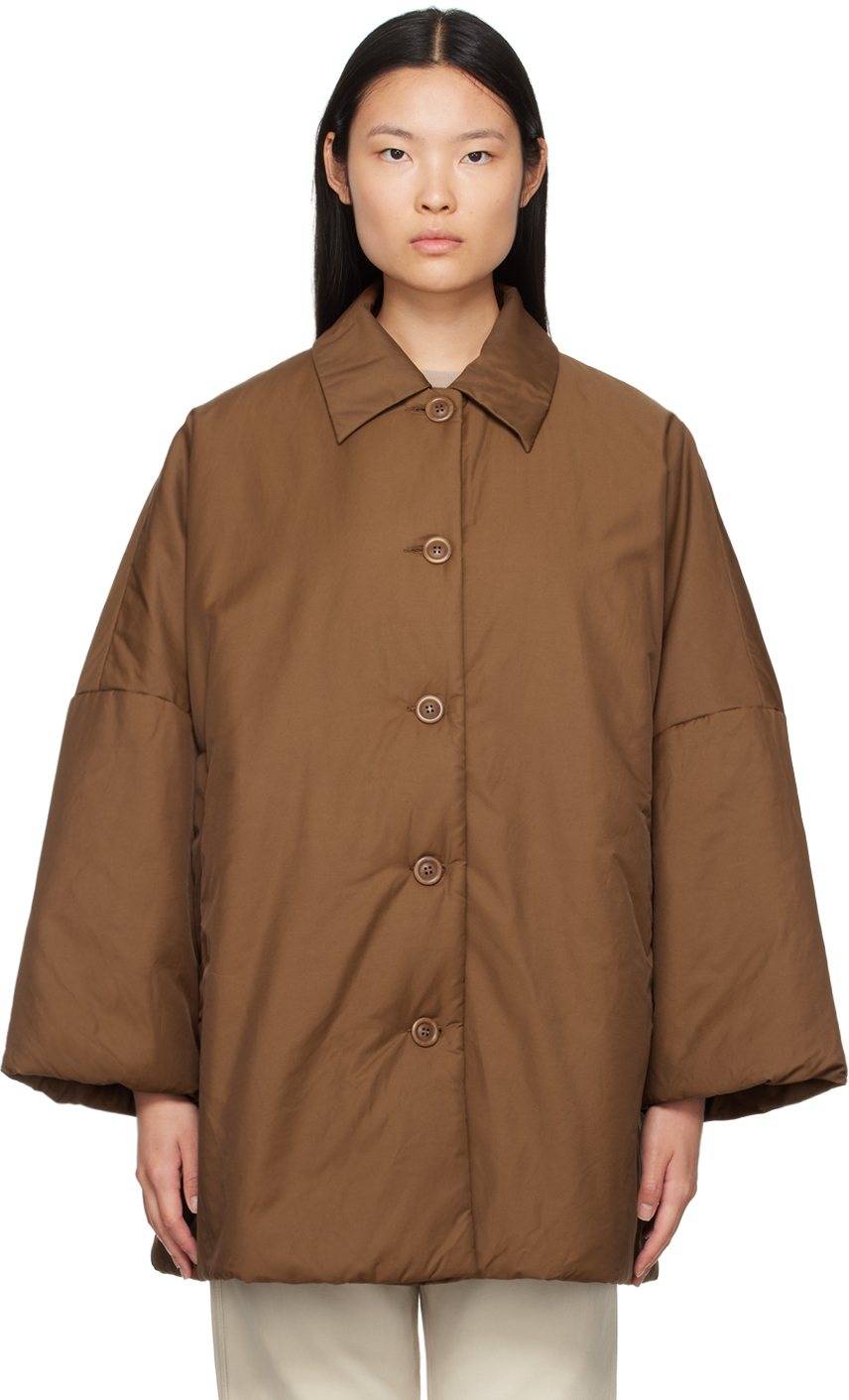 CASEY CASEY: Brown Button Coat | SSENSE