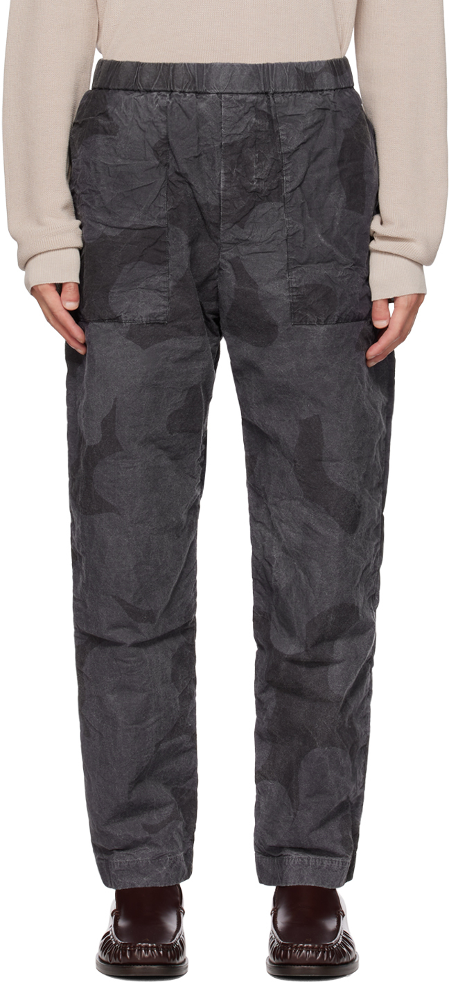 Casey Casey Navy & Black Ah Card Trousers In Night