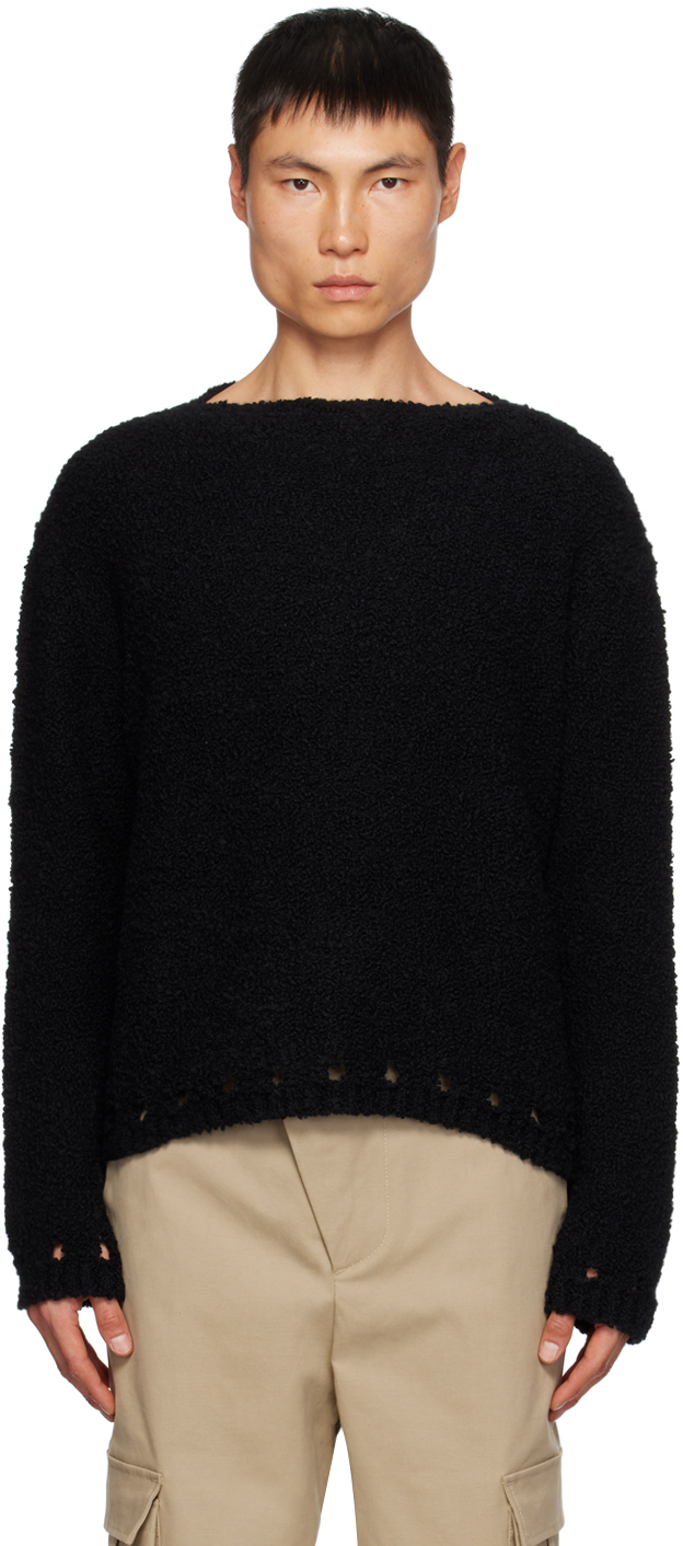424: Black Cutout Sweater | SSENSE