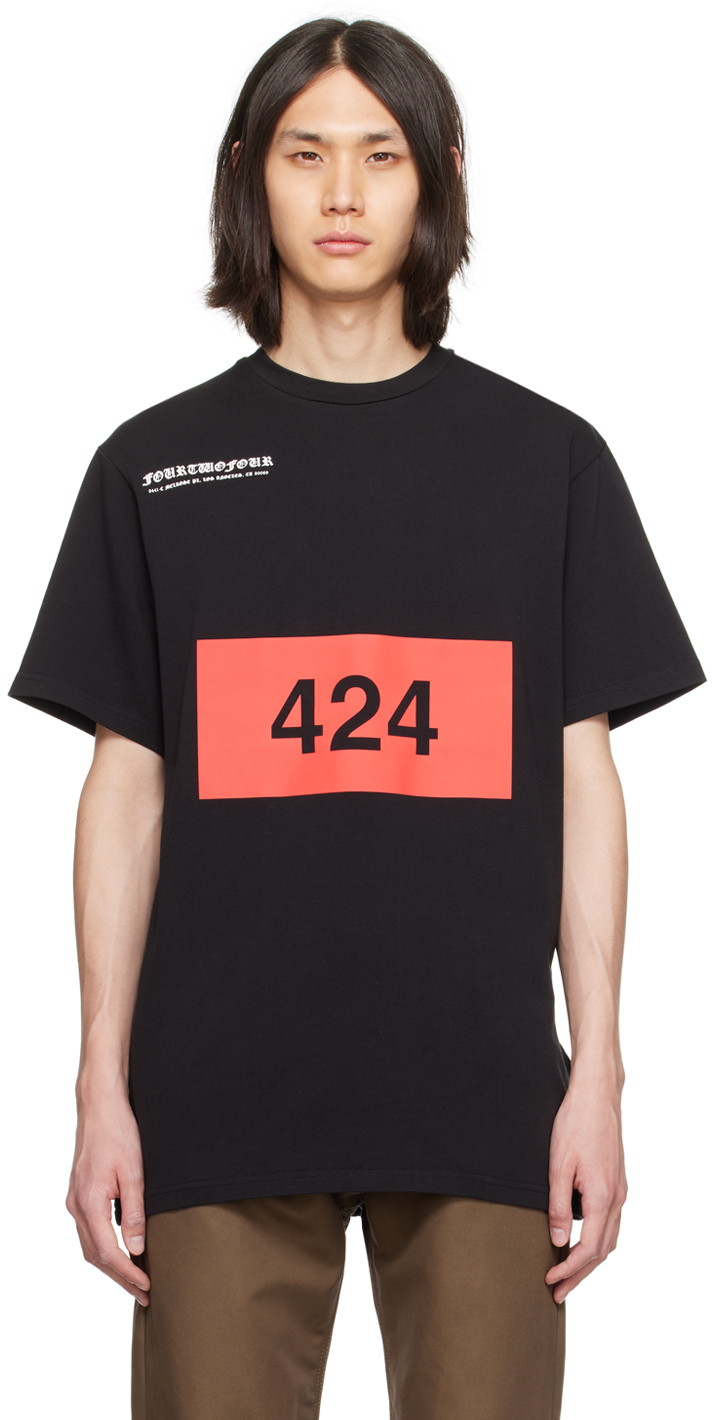 424 Black Printed T-shirt