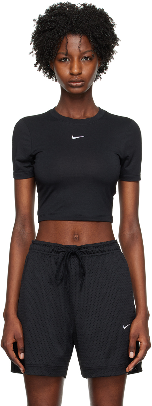 Nike Black Sportswear Essential T-shirt In Black/white