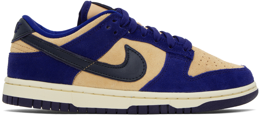 NIKE NAVY & OFF-WHITE DUNK LOW SNEAKERS