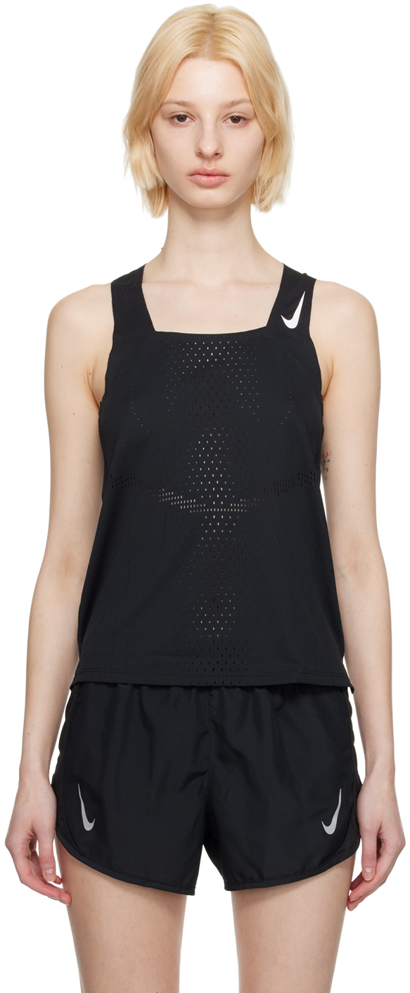 Black ADV AeroSwift Tank Top by Nike on Sale