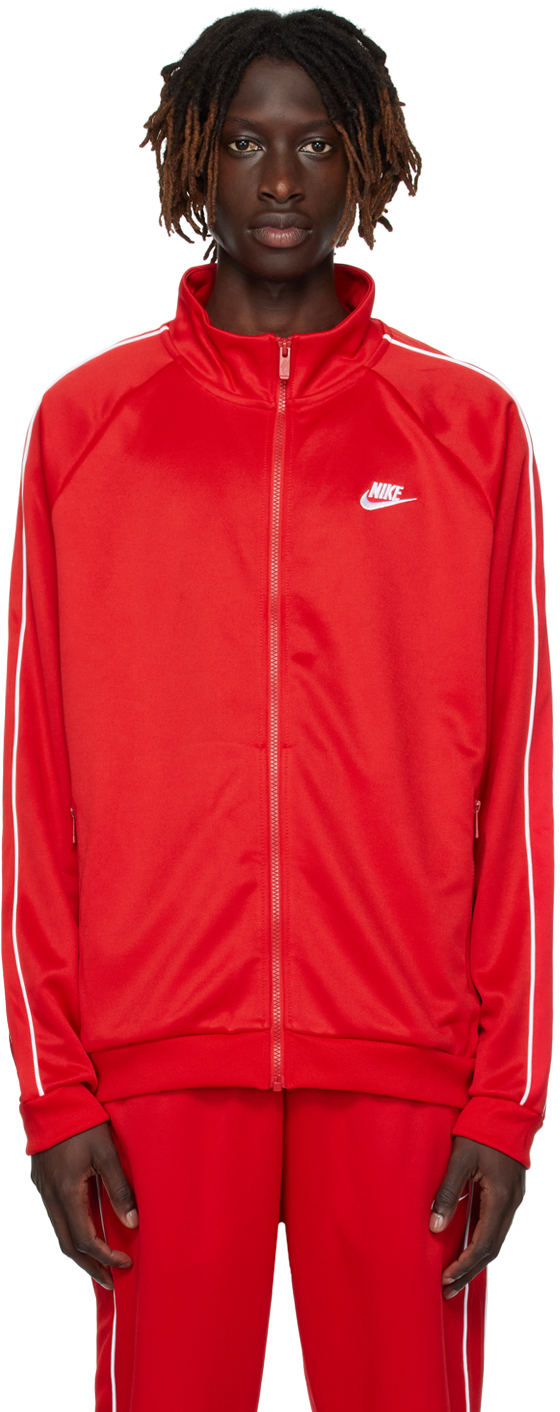 Shop Nike Red Full-zip Jacket In 657 University Red/w