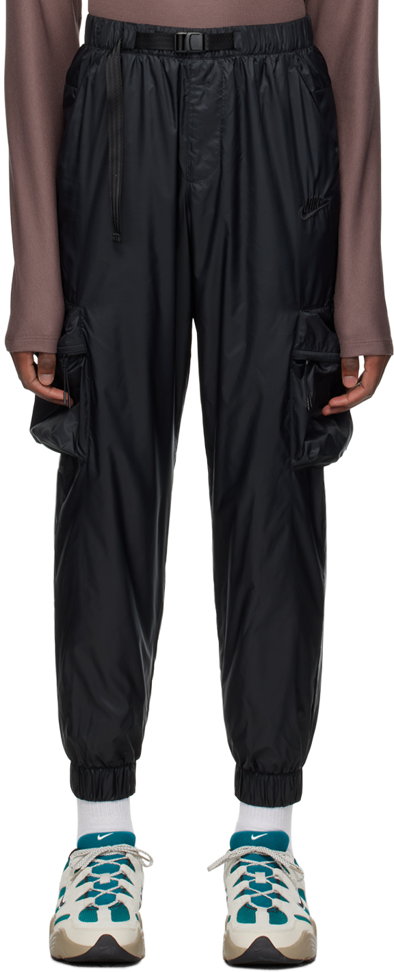 Nike Black Tapered Cargo Pants In Black/black