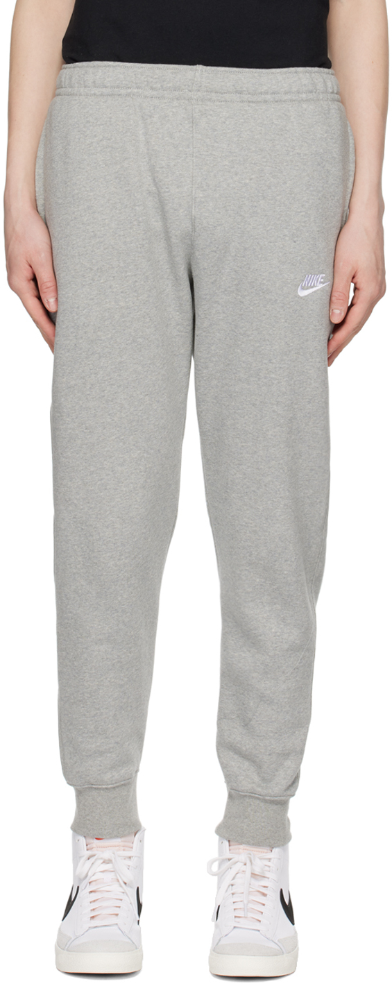 Shop Nike Gray Sportswear Club Lounge Pants In 063 Dk Grey Heather/
