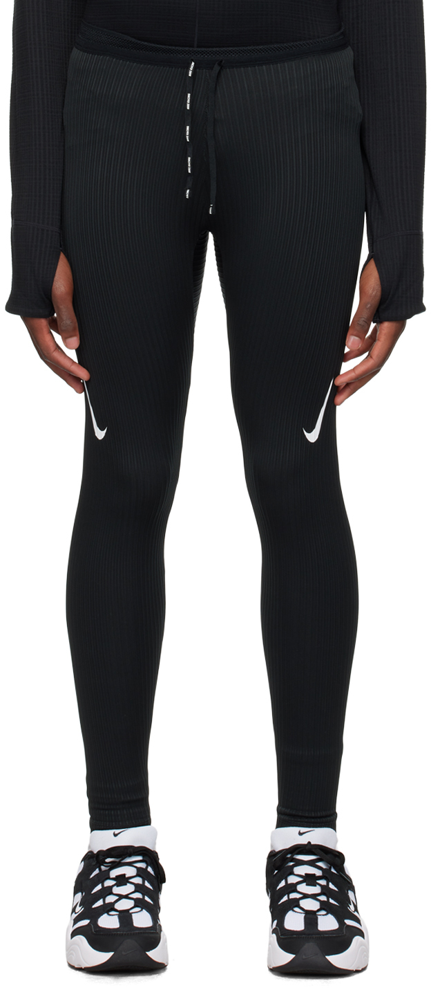 Nike Black Dri-fit Adv Leggings In Black/black/black/wh
