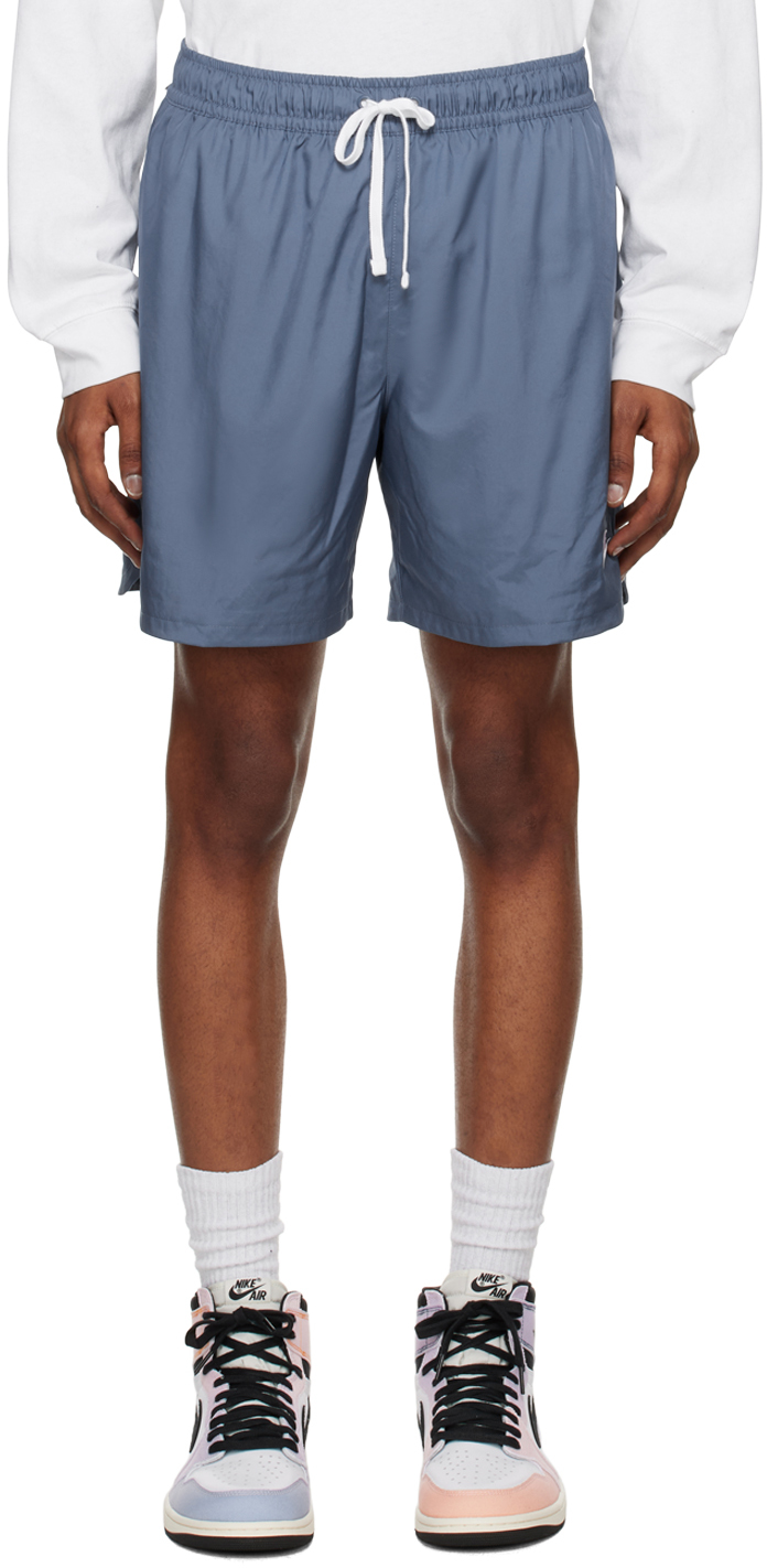 NIKE BLUE EMBROIDERED SHORTS