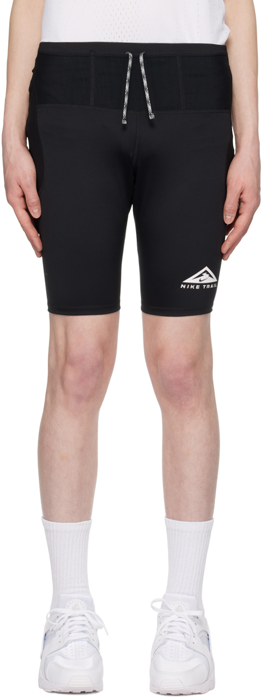 Nike Black Trail Lava Loops Shorts In 010 Black/white