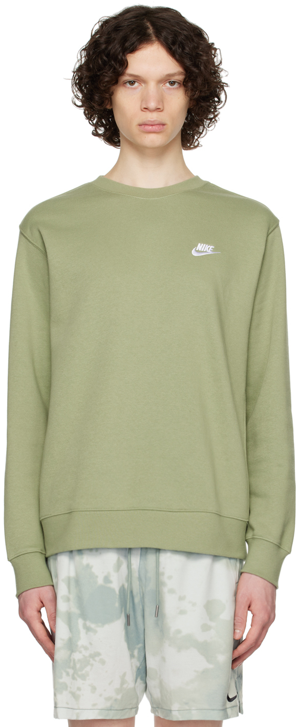 Nike: Green Sportswear Club Sweatshirt | SSENSE