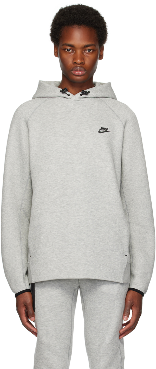 Nike: Gray Raglan Hoodie | SSENSE