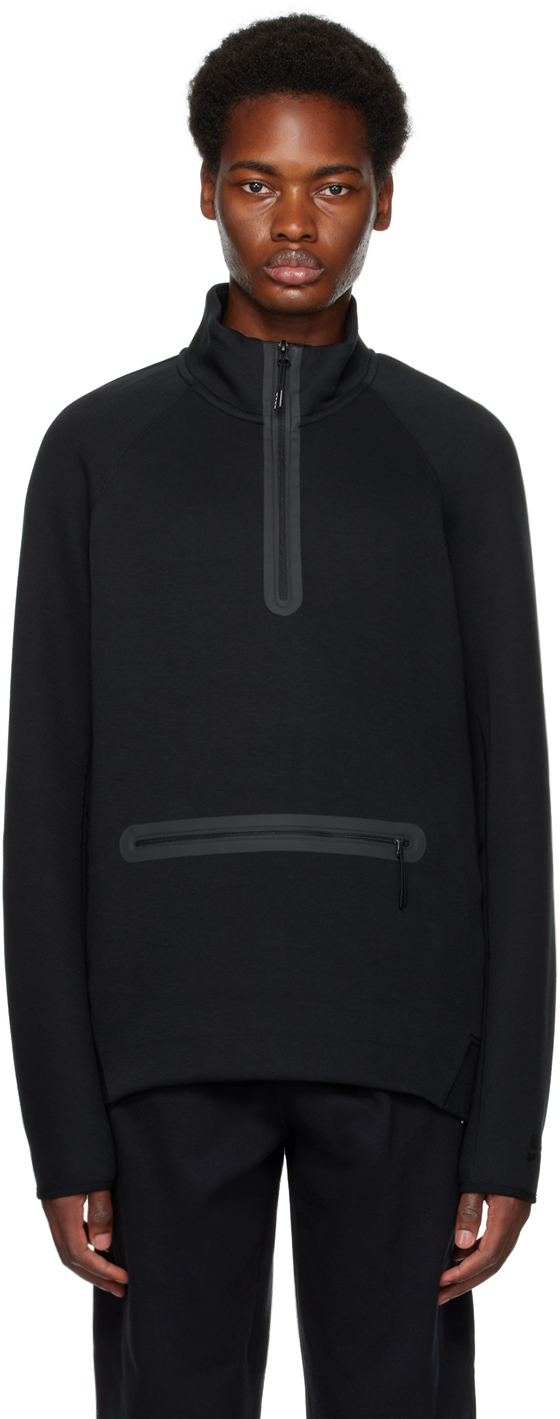 Nike Men's  Sportswear Tech Fleece 1/2-zip Sweatshirt In Black