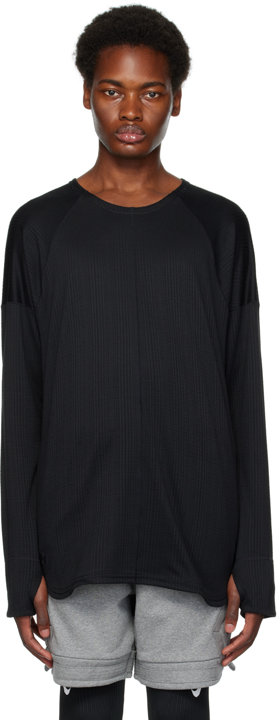 Nike: Black Dri-FIT Long Sleeve T-Shirt | SSENSE Canada