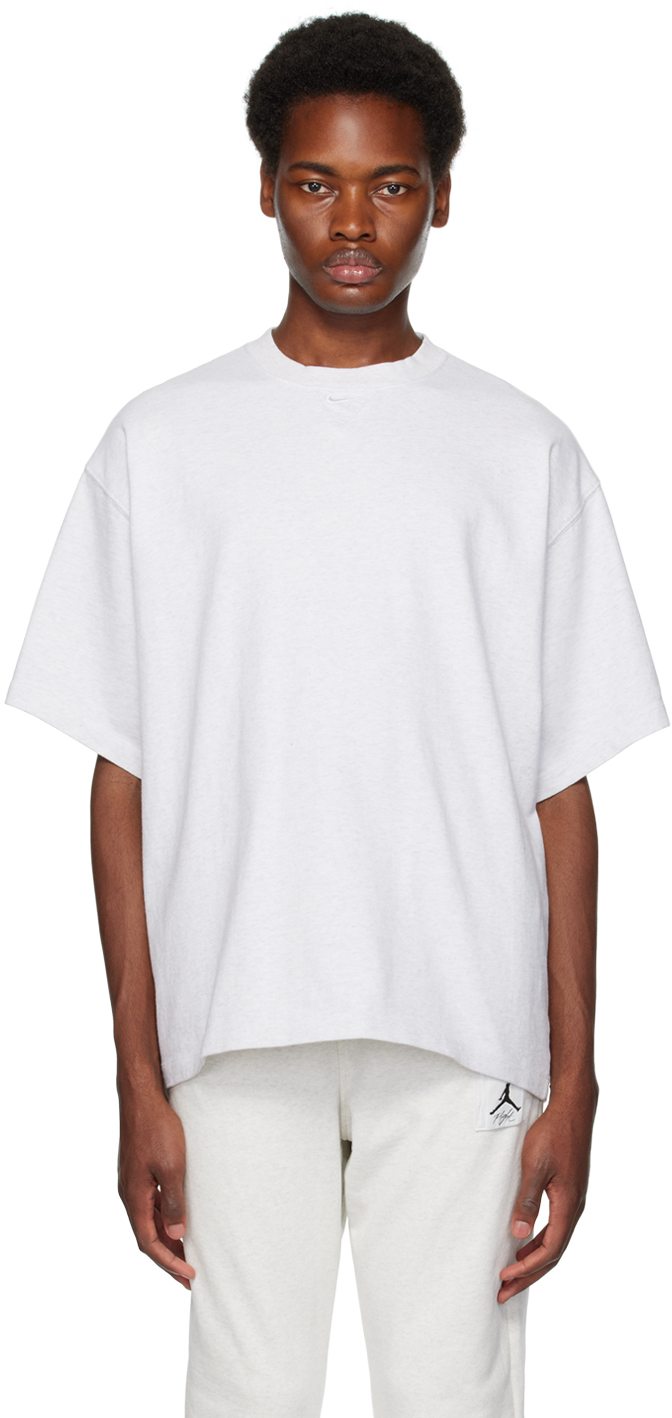 Nike: Gray Solo Swoosh T-Shirt | SSENSE